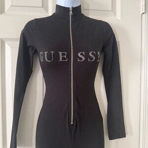 GUESS Livia Logo Jumpsuit Black XS NWT